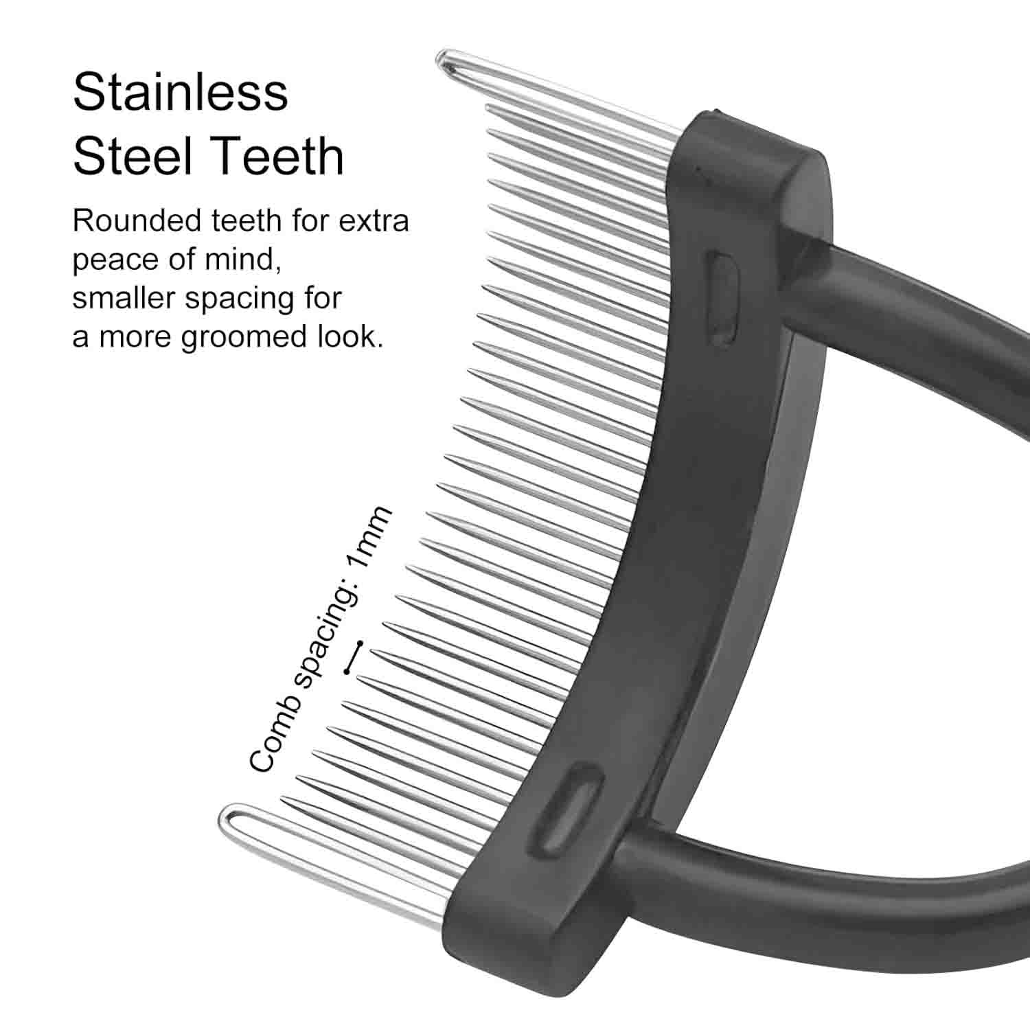 شانه دوطرفه مژه و ابرو با برس اسپولی