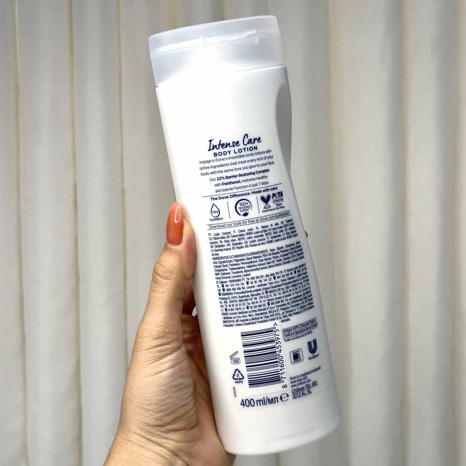 لوسیون بدن پوست خیلی خشک داو مدل Intense Care Panthenol