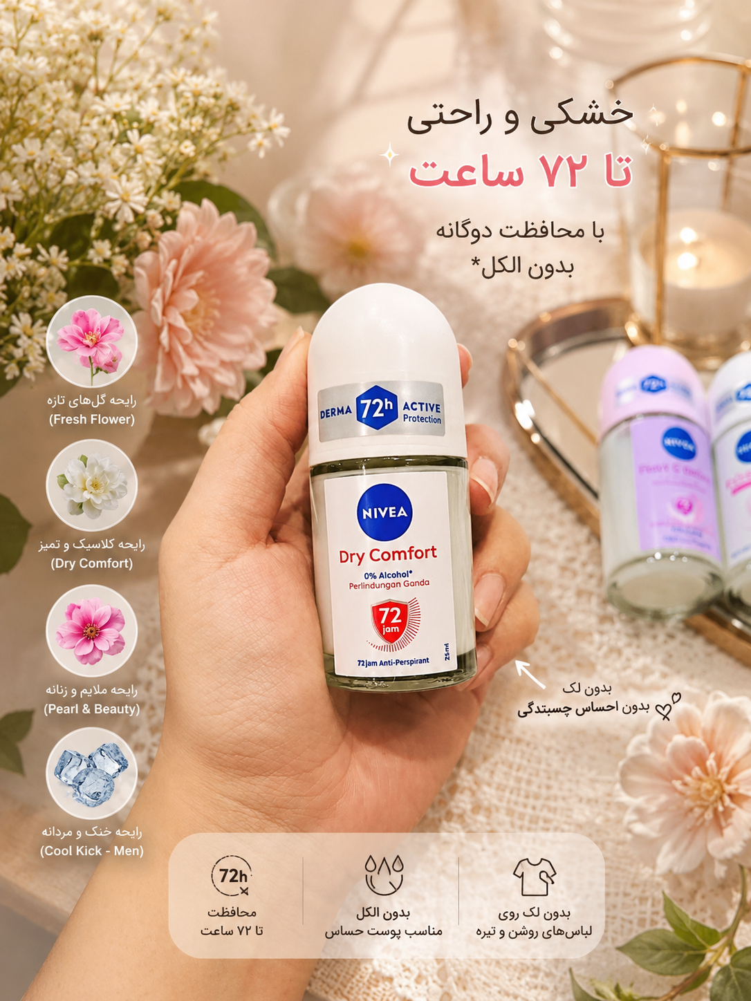 مام رول ضدتعریق نیوآ زنانه  مدل Dry comfort