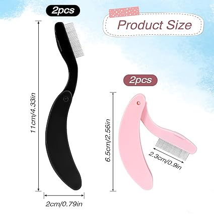 شانه فلزی تاشو لیفت مژه و ابرو