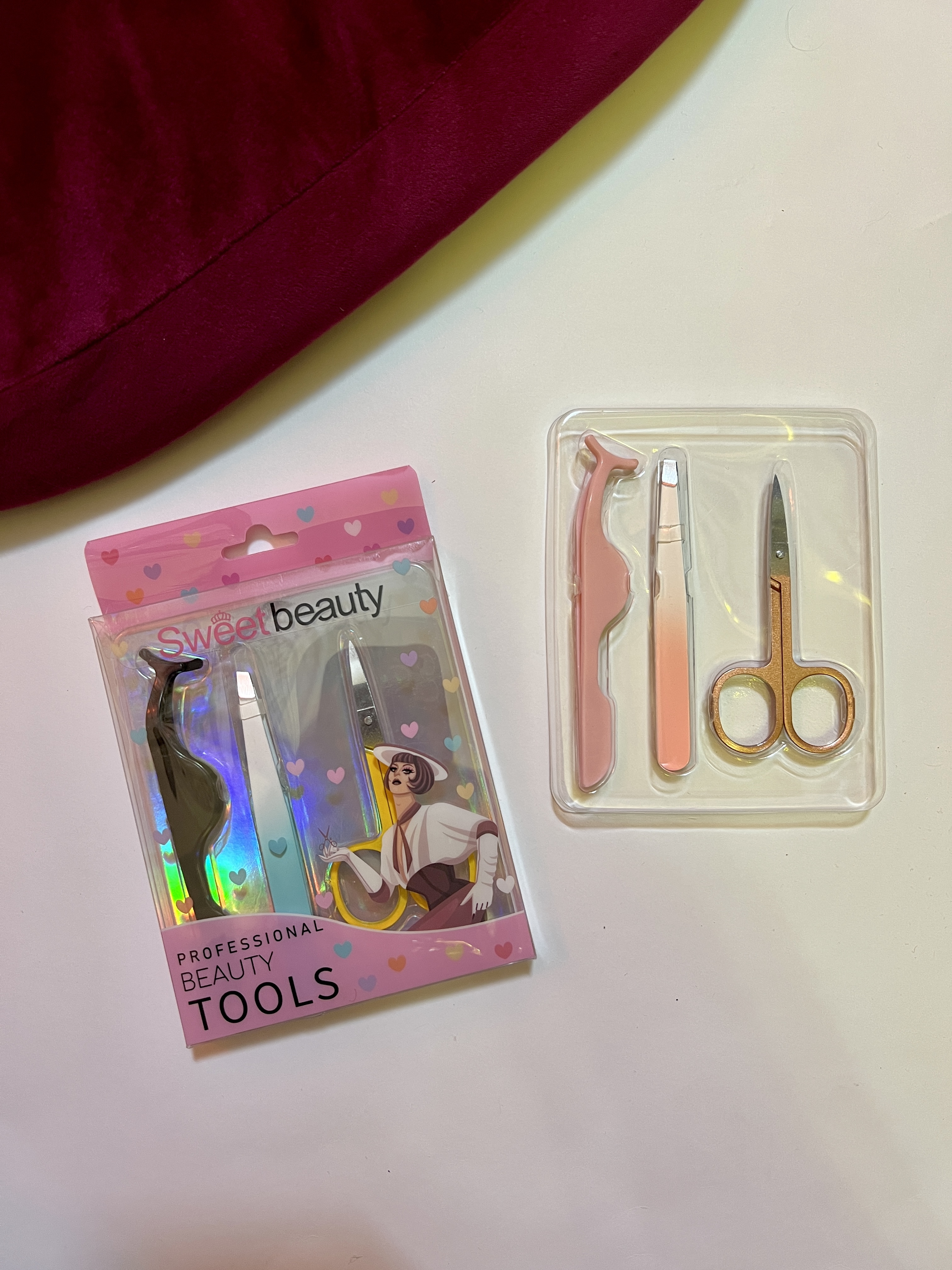 پک موچین،قیچی،پنس مژه