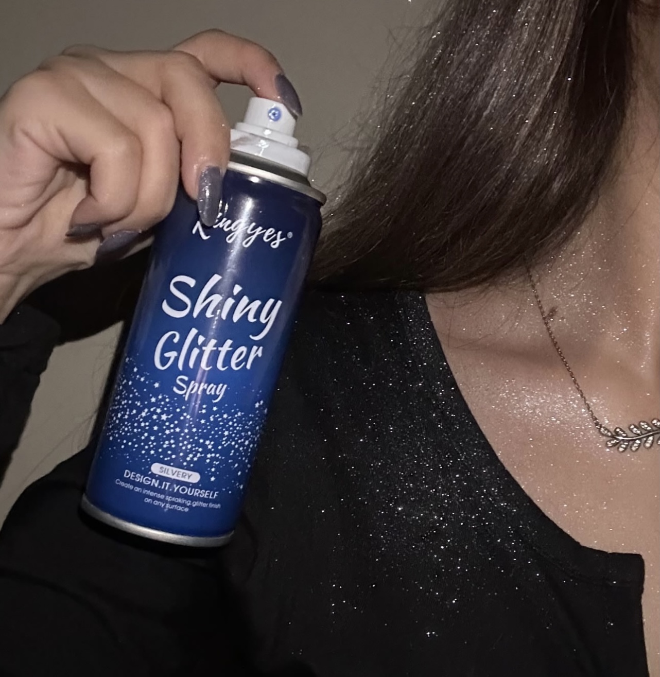 اسپری گلیتری مو و بدن ولباس